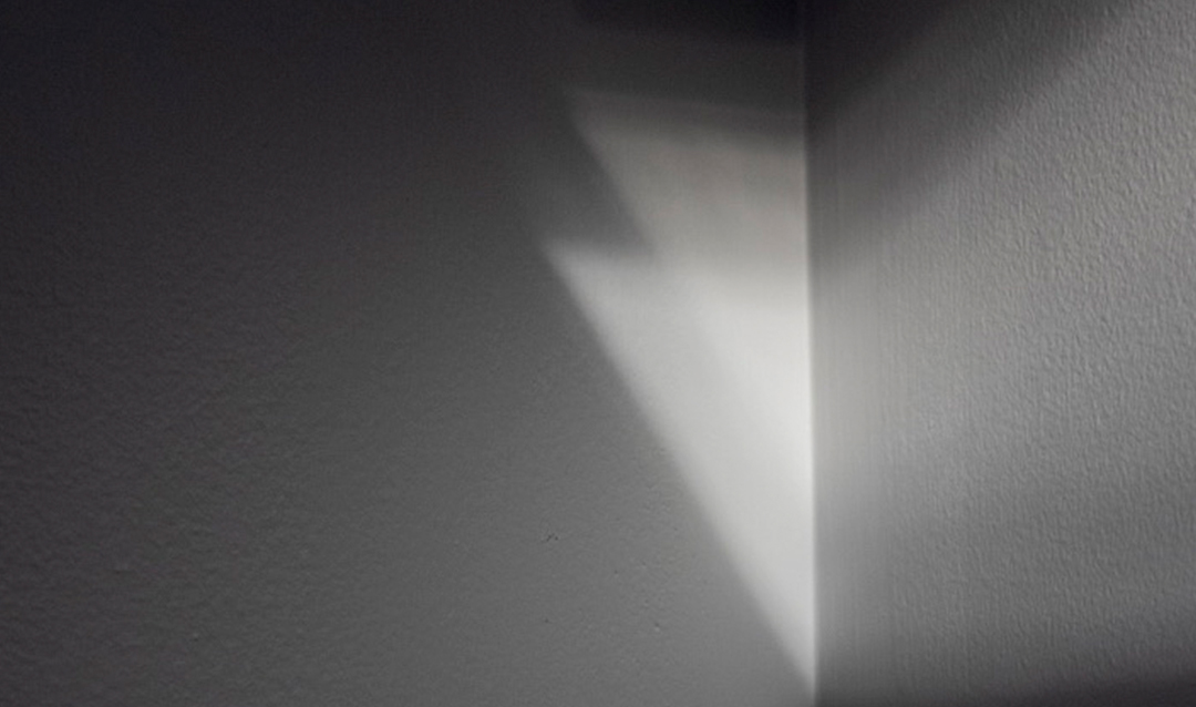 Light shining on a wall